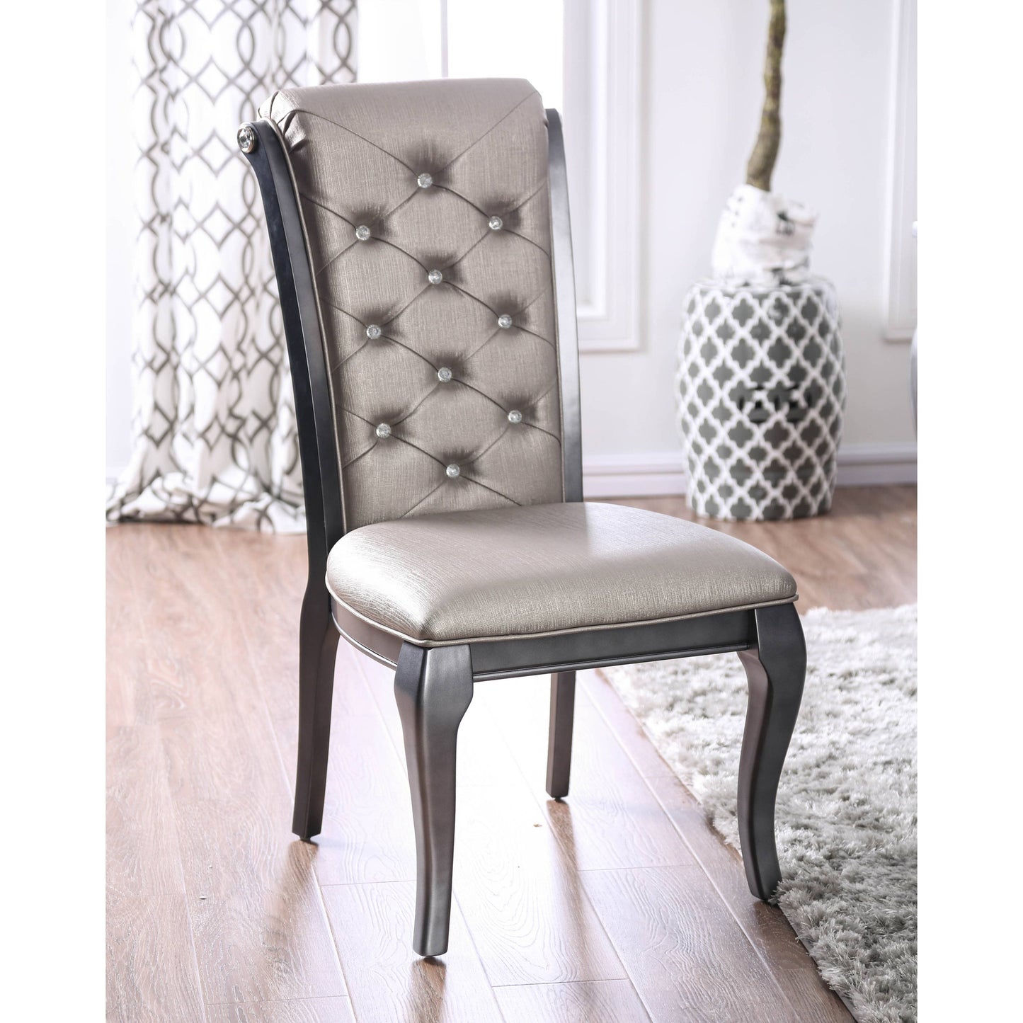 Polara Traditional Tufted Side Chairs (Set of 2)