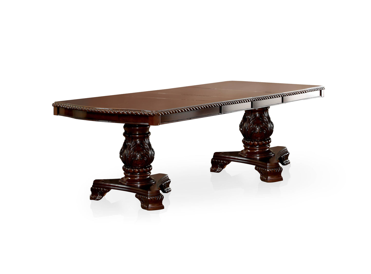 Bell Traditional 2-Extension Leaves Dining Table