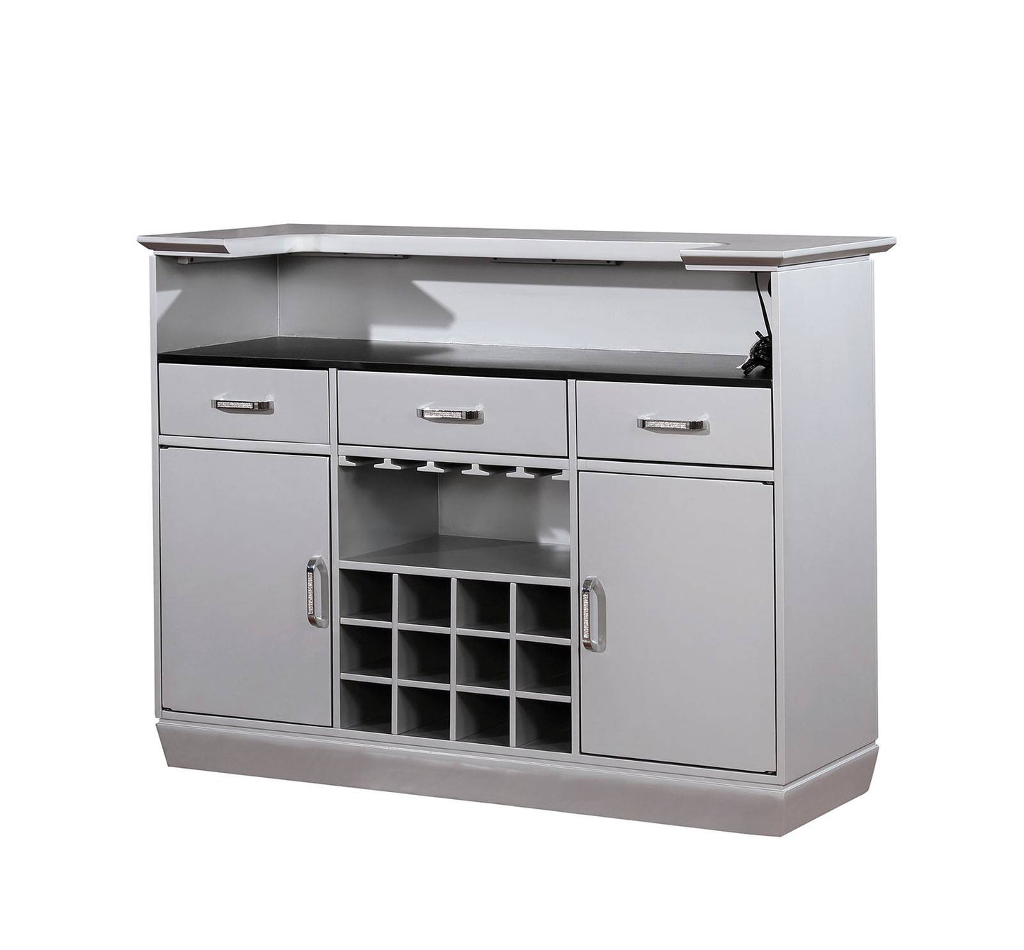 Brenda Contemporary Multi-Storage Bar Table