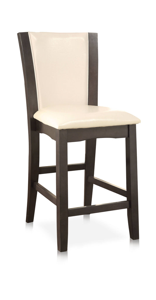 Aloise Contemporary Padded Counter Height Chairs in Dark Gray (Set of 2)