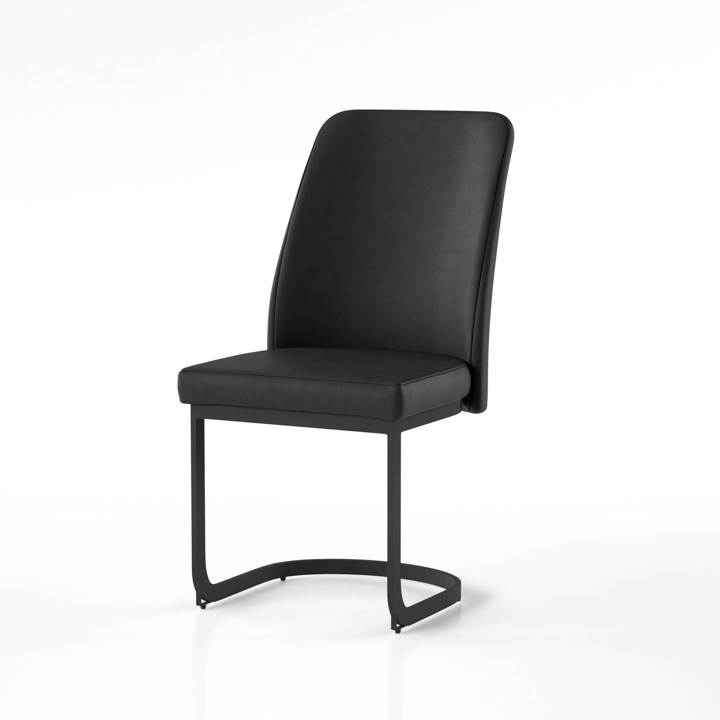 Monte Transitional Faux Leather Upholstered Side Chairs (Set of 2)