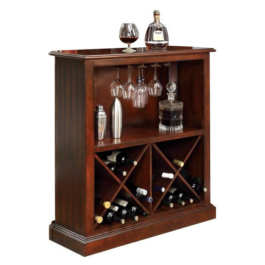 Nema Traditional Multi-Storage Bar Table in Dark Cherry