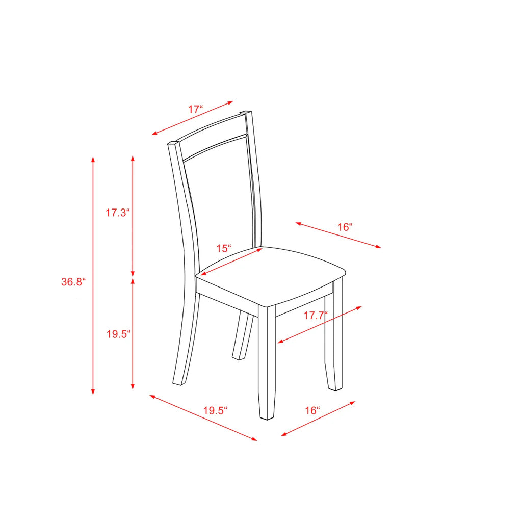 East West Furniture X797MZ748-7 7 Piece Dining Room Furniture Set Consist of a Rectangle Dining Table with X-Legs and 6 Coffee Linen Fabric Upholstered Chairs, 40x72 Inch, Multi-Color