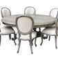 Mystique Gray Mahogany Anglia Dining Table and Chair Set of 7