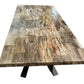 Table Petrified With Resin Stainless Steel Leg 138"