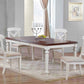 Andrews Butterfly Leaf Dining Table – Antique White & Chestnut