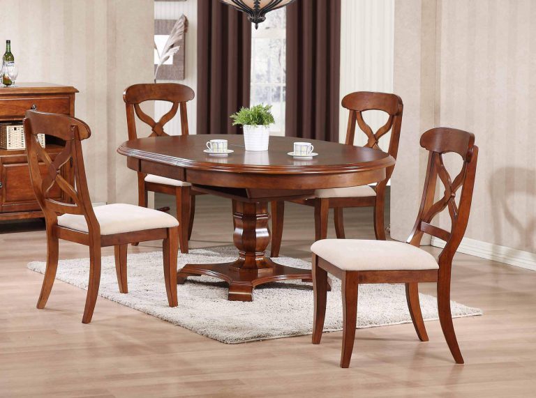 Andrews Round Butterfly Leaf Dining Table – Chestnut