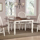 Andrews Butterfly Leaf Dining Table – Antique White & Chestnut