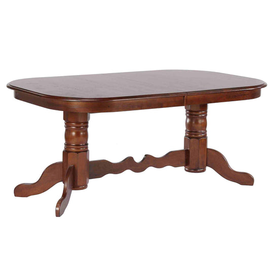 Andrews Double Pedestal Extendable Dining Table – Chestnut