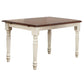 Andrews Butterfly Leaf Dining Table – Antique White & Chestnut