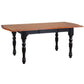 Drop Leaf Extendable Dining Table – Antique Black with Cherry Finish Top