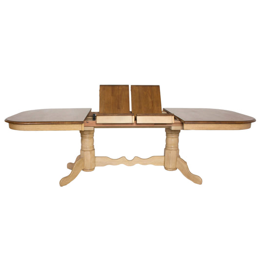 Double Pedestal Extendable Dining Table