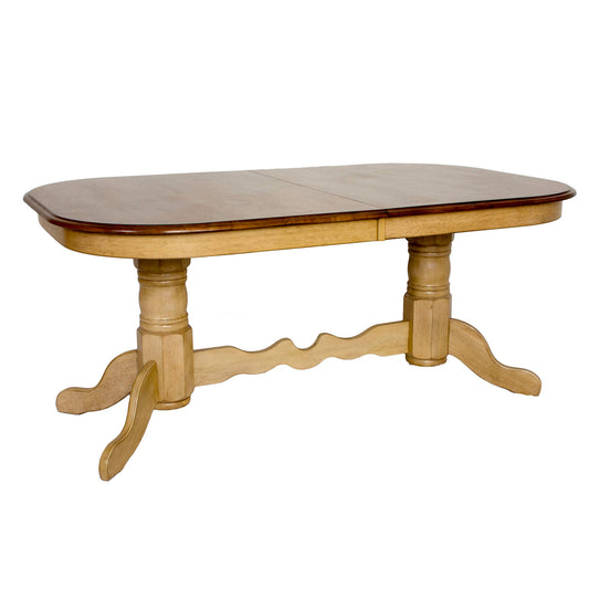 Double Pedestal Extendable Dining Table