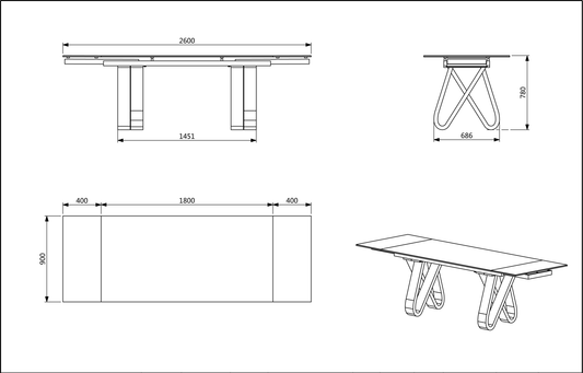 9086 Table with 1353 Chairs