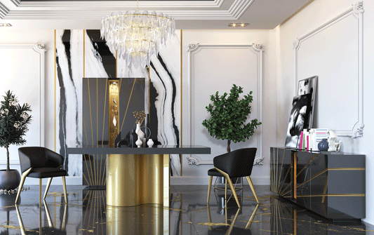Oro Black Dining room