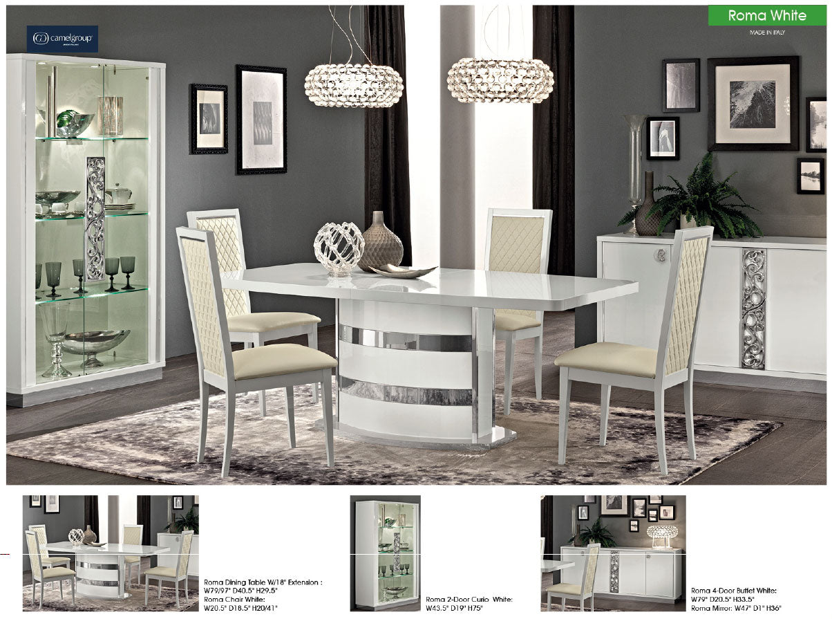 Roma Dining Table White