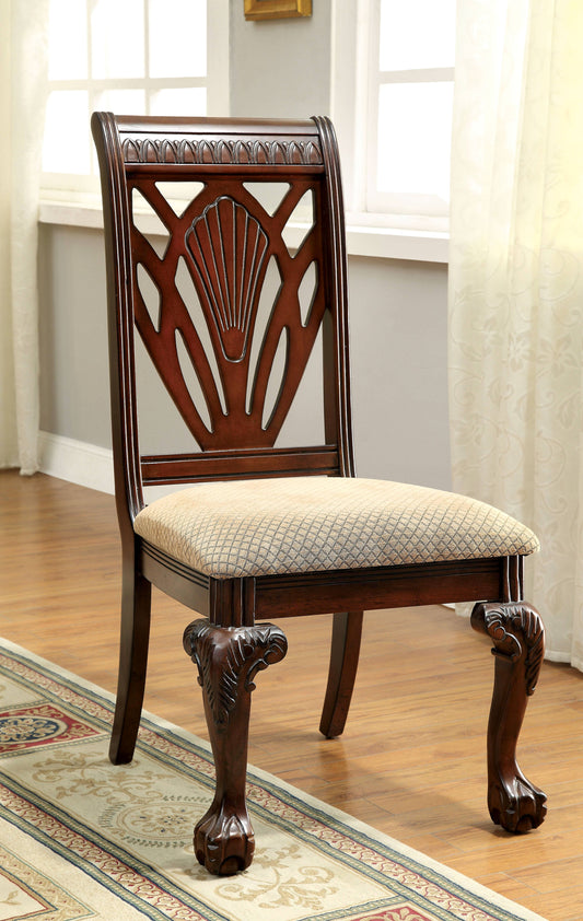 Pete Traditional Padded Side Chairs (Set of 2)