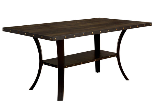 Caiti Transitional Open Storage Dining Table