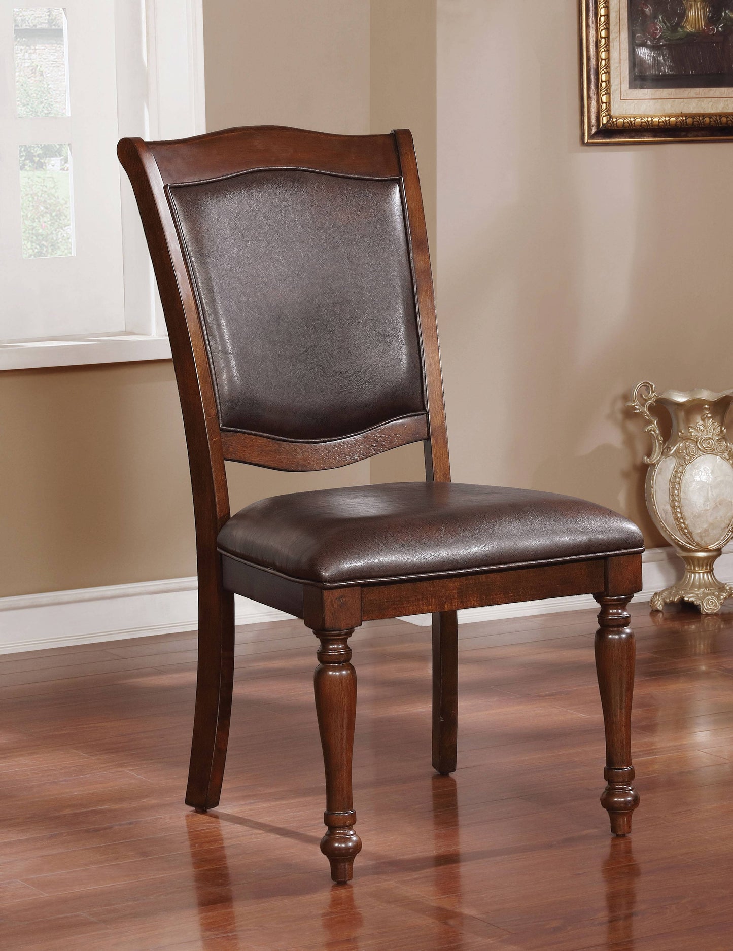 Alder Traditional Padded Side Chairs (Set of 2)