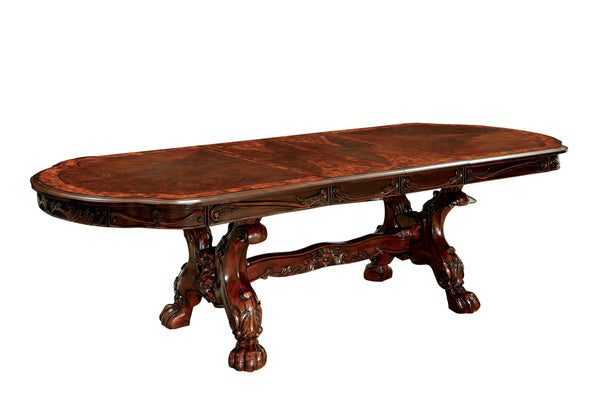 Ellas Traditional 2-Extension Leaves Dining Table