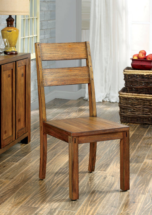 Madison Rustic Ladder Back Side Chairs (Set of 2)