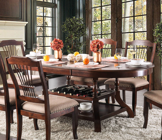 Gemini Transitional Dining Table with 18" Leaf