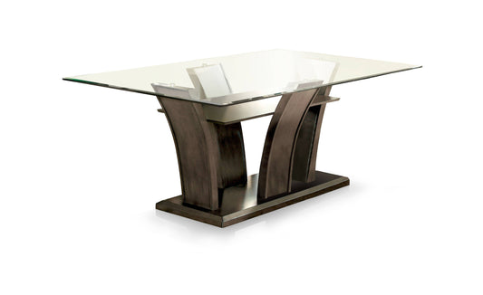 Sorell Contemporary Glass Top Dining Table