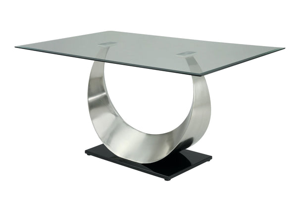 Sheena Contemporary Glass Top Dining Table