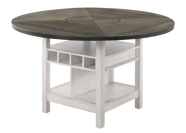 Summerland Multi-Storage Counter Height Dining Table in White and Gray