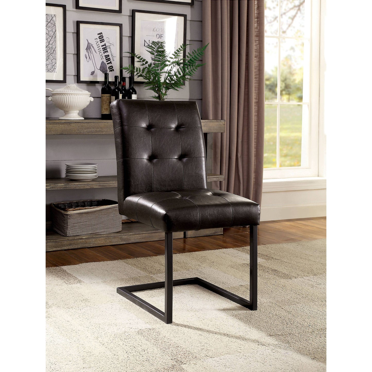 Cascannon Rustic Tufted Side Chairs (Set of 2)