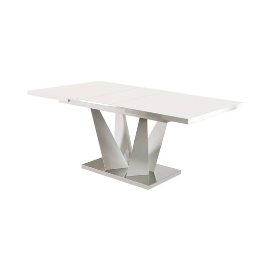 Soholi Contemporary Dining Table with 14" Leaf