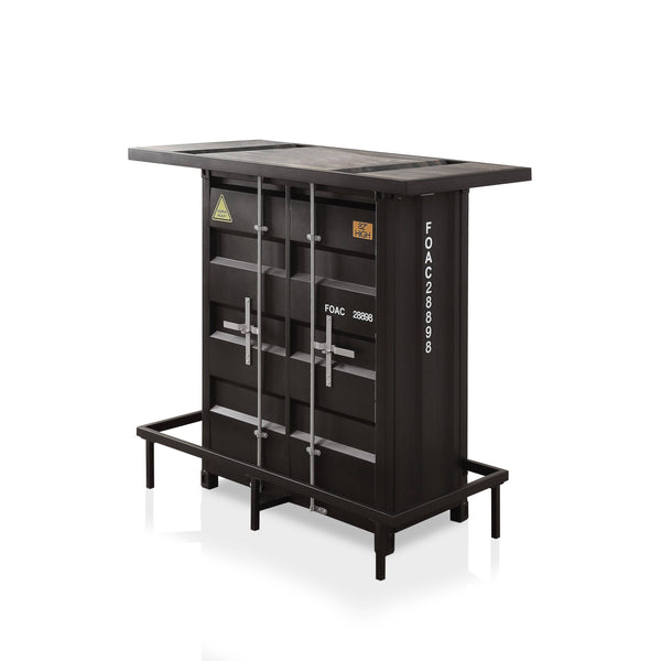 Lalka Sliding Door Bar Table in Black