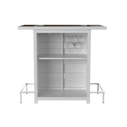 Lalka Sliding Door Bar Table in White