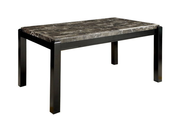 Rumie Contemporary Marble Top Dining Table in Black