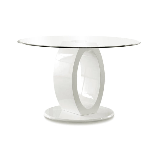 Xavia Contemporary Round Dining Table in White