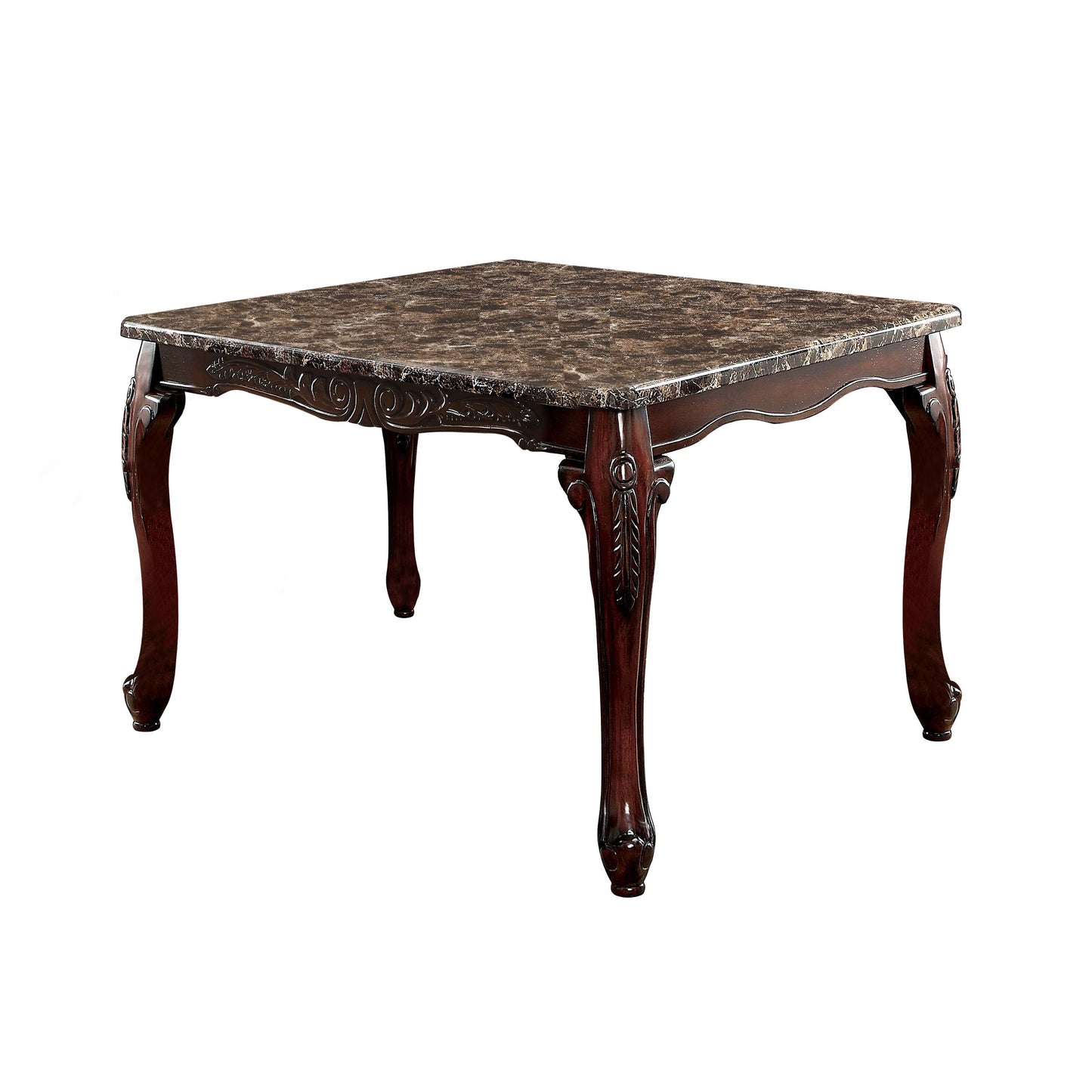 Hannah Traditional Marble Top Counter Height Table