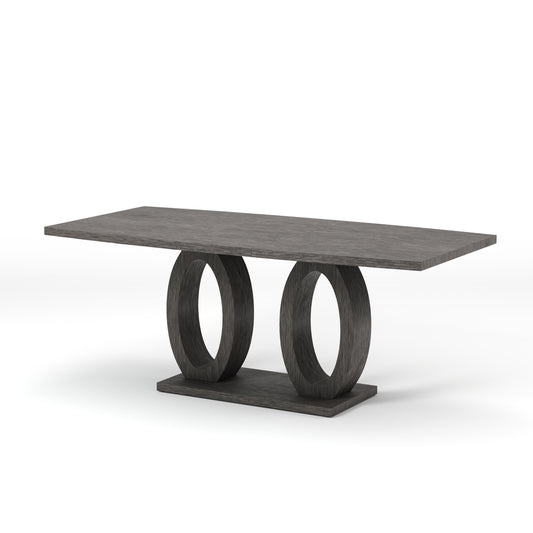 Monte Transitional Pedestal Dining Table